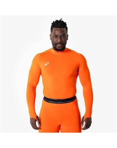 Женская/мужская функциональная футболка с длинным рукавом, утеплённая - Keepdry Club, оранжевая Kipsta