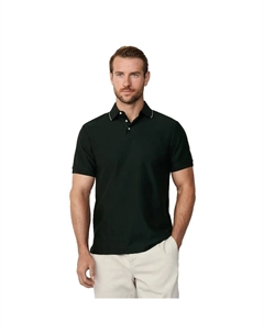 Поло с коротким рукавом Hbone Jacquard, зеленый Hackett