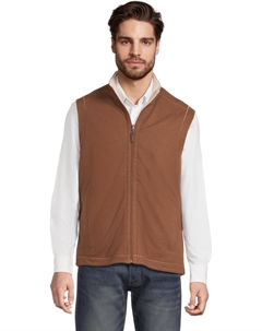 Мужской двусторонний однотонный жилет, Rust/Oatmeal Johnston & murphy