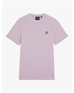 Футболка с ваточным воротником Regular Fit, Iris/White Lyle & scott