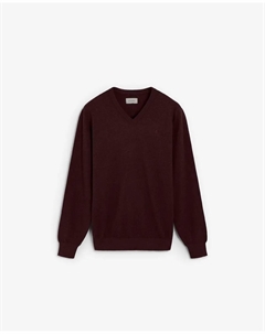 Мужской джемпер с V-образным вырезом, обычный крой, бордовый Scalpers