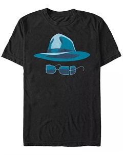 Мужская футболка с коротким рукавом Universal Monsters Invisible Man Hat and Glasses Big Face, черный Fifth sun