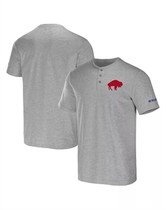Мужская футболка-хенли Buffalo Bills из коллекции NFL x Darius Rucker Collection от Heathered Gray Fanatics