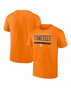 Мужская футболка Tennessee Orange Tennessee Volunteers Fundamentals с полосками и блоками Fanatics