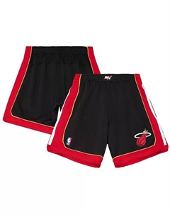 Мужские шорты Miami Heat 2012-13 Hardwood Classics Road Replica, черные Mitchell and ness