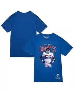 Мужская футболка Lawrence Taylor Royal New York Giants Sideline Retired Player Mitchell and ness