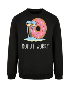 Толстовка Spongebob Schwammkopf Donut Worry Garry Schnecke, черный F4nt4stic
