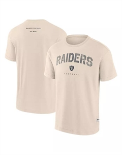 Мужская футболка Las Vegas Raiders Elements Weathered Tonal Future кремового цвета Fanatics