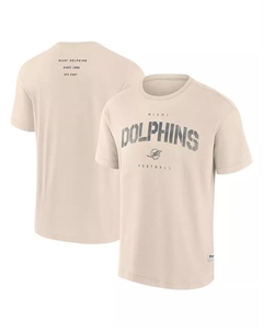 Мужская футболка Miami Dolphins Elements Weathered Tonal Future Ground кремового цвета Fanatics