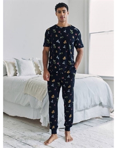 Пижамный комплект с принтом Wild Dining, Navy/Multi Chelsea peers