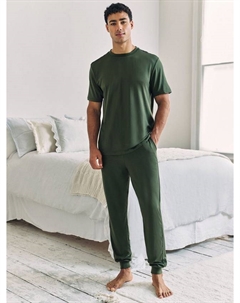 Комплект пижамы с футболкой и брюками с круглым вырезом, Khaki Chelsea peers