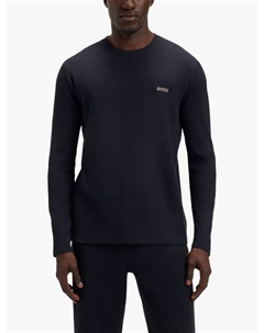 BOSS пижама с длинными рукавами и круглым вырезом из хлопковой смеси, Dark Blue Hugo boss