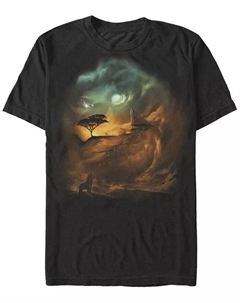 Мужская футболка с коротким рукавом «Рождение короля», черный Fifth sun