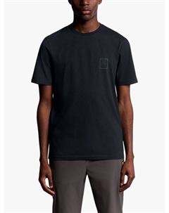 Футболка с коротким рукавом Regular Fit из хлопковой смеси с резиновым логотипом, Dark Navy Lyle & scott