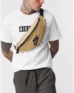 Золотистая сумка кошелек на пояс Nike