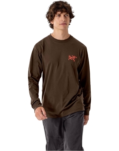 Мужская хлопковая кофта Kragg SL Bird Tile с длинным рукавом, Carob/Dynasty Arcteryx