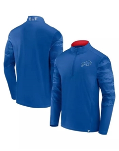 Мужская куртка Royal, Red Buffalo Bills Ringer с молнией до середины груди Fanatics