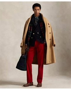 Мужские эластичные прямые брюки из вельвета, красный Polo ralph lauren