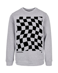 Пуловер Sweatshirt Wavy Schach Muster, пестрый серый F4nt4stic