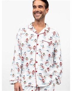 Топ для пижамы из хлопковой смеси с принтом снеговика Cyberjammies