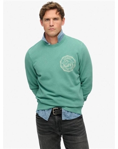 Расслабленный лоу-фай свитшот Mono для отдыха на природе, Galvanised Green Superdry