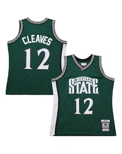 Мужская свитшот-джерси Michigan State Spartans 1999/00 Swingman Mateen Cleaves зеленого цвета Mitchell and ness