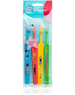 Детские сверхмягкие зубные щетки для детей, 4 шт Tepe