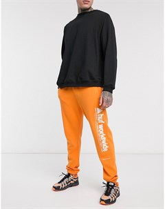 Оранжевые флисовые брюки Huf