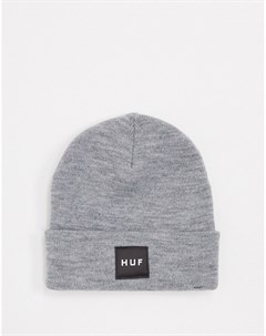 Серая шапка бини с логотипом Huf