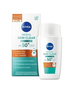 Солнцезащитный флюид Derma Skin Clear Daily UV Fluid SPF 50+ Under Makeup 40ml Nivea