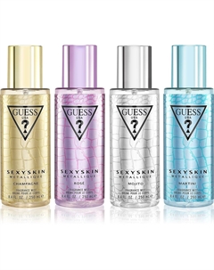 Спрей для тела с ароматом розового Sexyskin Metallique, moterims 250 мл Guess
