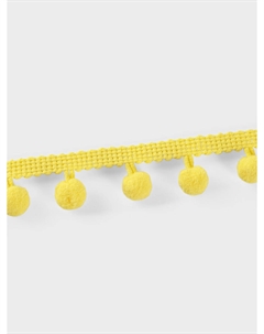 Тесьма декоративная с помпонами, 25 ± 5 мм, 9.1 ± 0.5 м, цвет желтый Арт узор