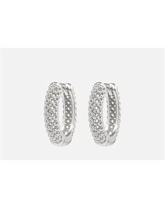 Серьги-конго Texture mini silver 2 шт Attribute shop