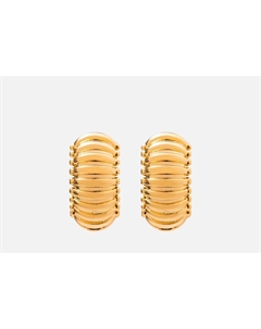 Серьги-конго Rib Hoops gold 2 шт Attribute shop