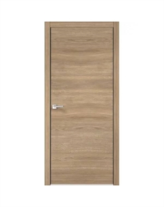 Дверь межкомнатная глухая Канзас 90x200 см ПВХ цвет дуб европейский красный с замком Velldoris