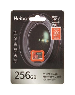 Карта памяти Micro SecureDigital 256Gb Netac SDXC class 10 (NT02P500PRO-256G-S)