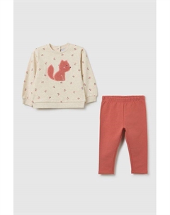 Комплект хлопковый из свитшота и легинсов Fagottino