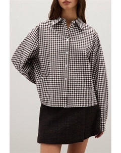 Рубашка хлопковая в мелкую клетку Piombo