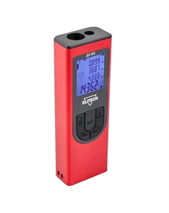 Дальномер лазерный ДМ ДЛ 60 204768, 0.03-60 м, точность ±3 мм/м, аккумулятор встроенный Li-ion Elitech