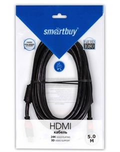 Кабель HDMI(19M)-HDMI(19M) v2.0 4K, экранированный, 2 м, черный (K-421-100) Smartbuy