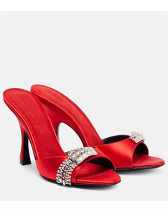 Атласная шлепанцы с кристаллами Magda butrym