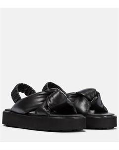 Кожаные сандалии, Nero Miu miu