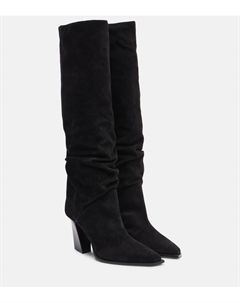 Ботфорты Hart 85 из замши, Black Jimmy choo