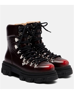 Ботинки платформы в стиле милитари, Black/Dark Burgundy Ganni