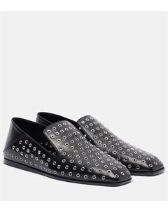 Элиот кожаные слипоны с декоративной отделкой, Black/Silver Jimmy choo