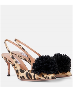 Кутюрье 65 босоножки-лодочки на каблуке из рафии, Natural Aquazzura