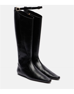 Высокие сапоги из состаренной кожи, Black Tory burch