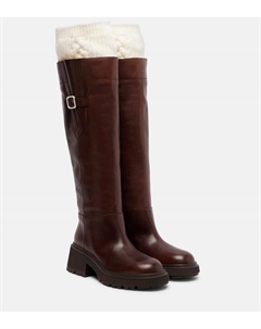 Кожаные высокие сапоги Tamsin, Chocolate/Latte Jimmy choo