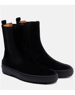 Замшевые гоммино ботинки по щиколотку, Nero Tod's