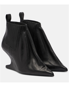 Кожаные ботинки до щиколотки, Black Rick owens